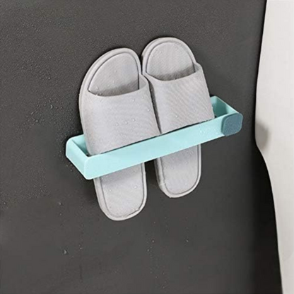Étagère murale pour pantoufles de salle de bain – support suspendu sans perçage, gain de place, 1 pièce